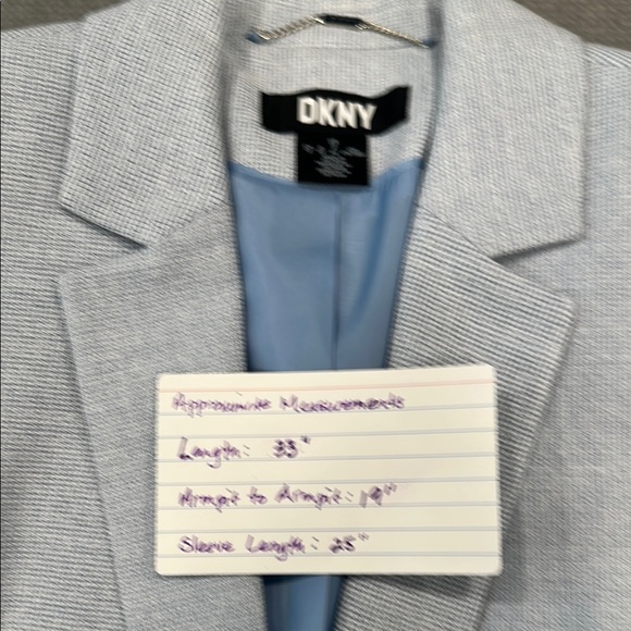 ***NWT*** DKNY Light Blue Tailored Suit Jacket - Picture 6 of 6
